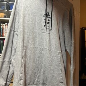 Adidas Light Gray Post Game Pullover Hoodie Men’s